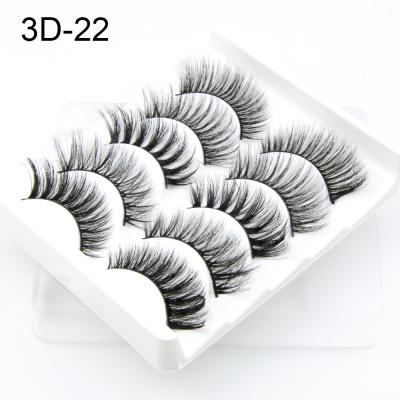 China NAGARAKU 3D Mink False Eyelashes Black Cotton Thick Premium Fur 5 Pairs Per Tray Dramatic Full Lashes 3d faux mink eyelashes wholesale for sale