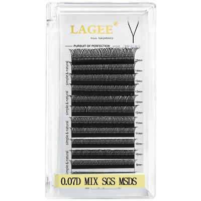 China LAGEE YY thick t slit root shape eyelash extensions hand - Mink Eyelashes Doesn faux woven ' for sale