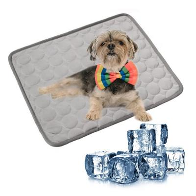 China Summer Travel Chamois Self Silk Ice Bed Pet Cooling Mat For Dogs for sale