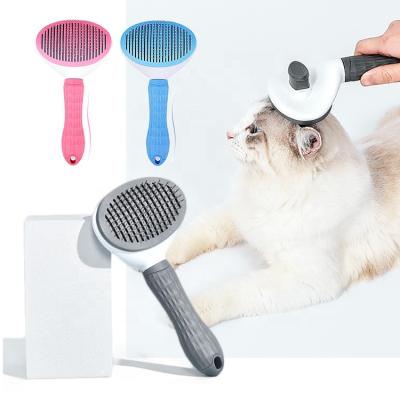 China Low Moq Sustainable Self Cleaning Grooming Pet Comb Hair Dog Slicker Brush for sale