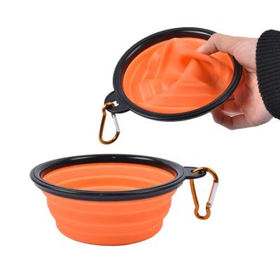 China Viable Newest Weighted Dog Wheels Pet Travel Bowl Waterproof Double For Hiking for sale