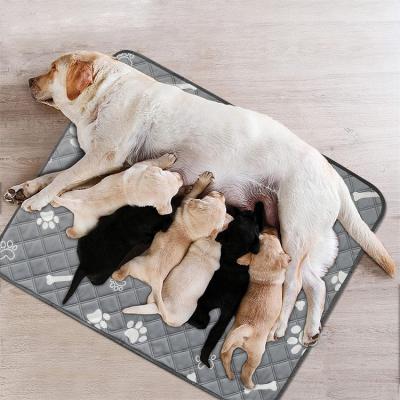 China Durable Large Size 4 Layers Super Absorbent Waterproof Non Slip Reusable Washable Dog Training Pet Pee Pads for sale