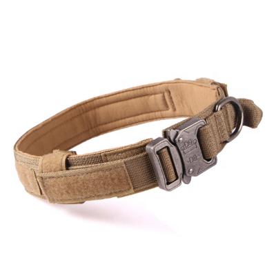 China Customized Nylon High Quality Combat Weighted Tactical Military Dog Collar Heavy Duty Pet DETACHED for sale