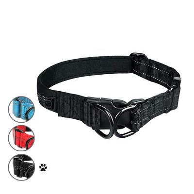 China Reflective Nylon Reflective Dog Martingale Collar With Safety Buckle for sale