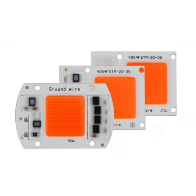 China Led Grow Light Solderless Connector 110v 220v Led COB 50W Full Spectrum COB LED Chip For Plant Grow Light for sale