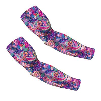 China Breathable Arm Sleeve Sublimation Design Baseball Compression Arm Sleeve Cycling UV Protection Arm Guard for sale