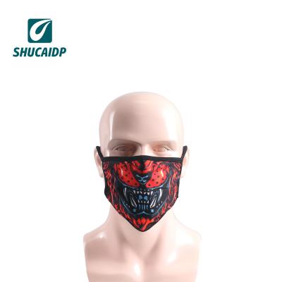 China PU Face Mask Sunscreen Protective Bacteriostatic Face Halloween maskParty Customized Logo Color Design Tray Square Material for sale