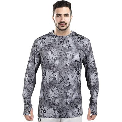 China Antibacterial Lightweight Sublimation UPF 50+ Fishing Hoodie With Face Protection Fishing Apparel for sale