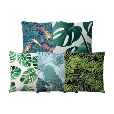 China PORTABLE Modern Simple Factory Leaves Pattern Cushion Pillow Case Digital Printing Pillow Case for sale