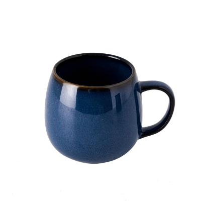 China Viable Wholesale Creative High Quality Handmade Ceramic Mug Coffee Blue Ceramic Mugs for sale