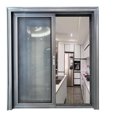 China Hiseng Contemporary Villa Interior Three Way Aluminum Pocket Soundproof Sliding Door for sale