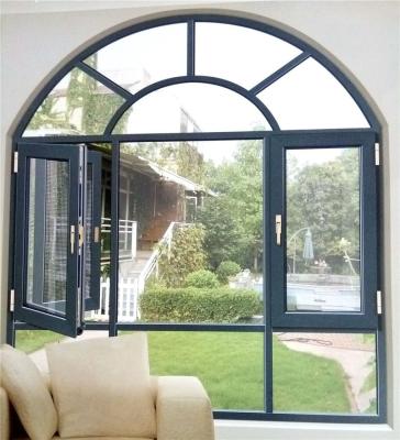 China Florida Miami Dade Hurricane Magnetic Impact Windows Aluminum Tilt And Turn Screen Window for sale