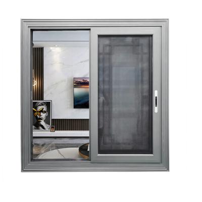 China Sliding Hiseng Security Contemporary House Aluminum Sliding Window for sale