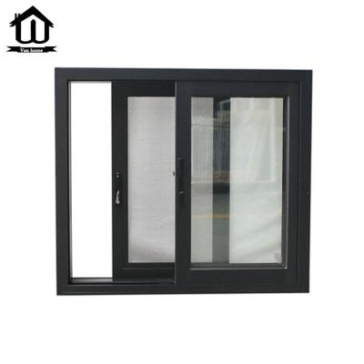 China HISENG Magnetic Modern Home Thermal Break Balcony Balcony Sliding Aluminum Glass Windows for sale