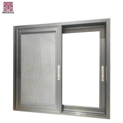 China Latest Magnetic Screen Design Insect Screen Windows With Integral Grills Sliding Window for sale