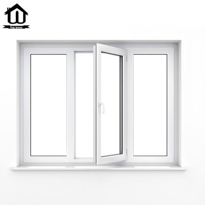 China HISENG latest magnetic screen windows design hurricane proof vinyl casement upvc window for sale