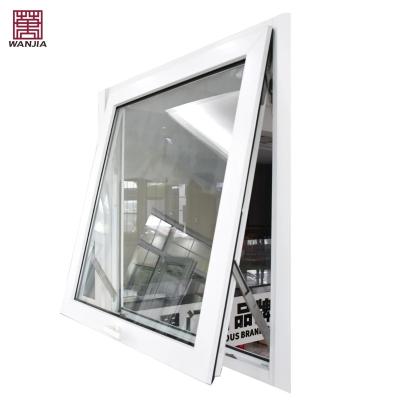 China PVC screen HISENG factory customization vinyl style upvc magnetic American swing window single hung windows for sale