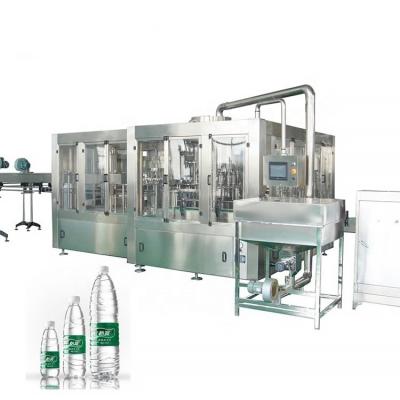 China 2000bph Beverage Small Business Full Automatic 3 In 1 Pet Bottle Pure Liquid Filling Bottling Line Mineral Water Packing Machine System for sale