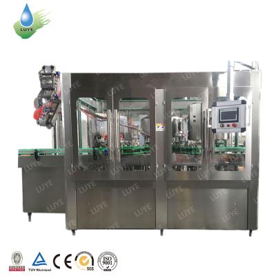 China Beverage HDPE Bottle Juice Aluminum Foil Filling And Sealing Machine for sale