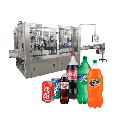 China Automatic CSD Beverage Sparkling Plastic Beverage Food Bottle Filling Production Line for sale