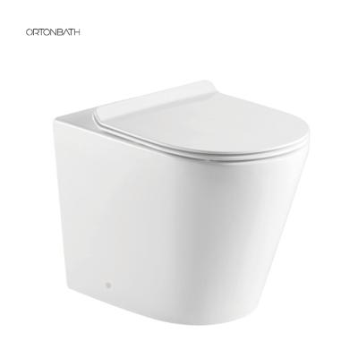 China Hidden Tank ORTONBATH China Factory Price Ceramic Toilet Sanitary Ware Bathroom Wall Mounted WC for sale