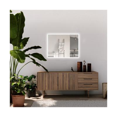 China Touch Screen Wall Mounted Bath Vanity Mirror ORTONBATH Home Rectangle Decorative Bathroom Mirrors for sale