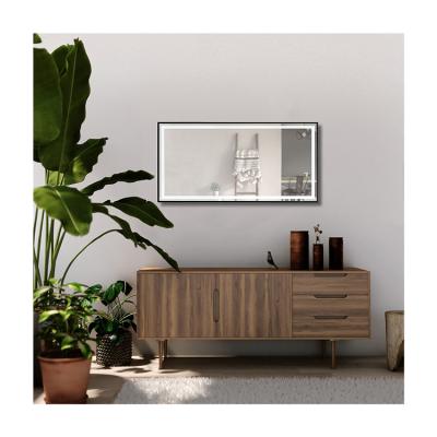 China ORTONBATH New Style Wall Mounted Hotel Mirror Illuminated Smart Frameless Bathroom Mirror With Led Light for sale