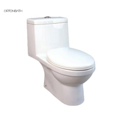 China One Piece Western White Ivory Color Double-flush ORTONBATH Ceramic Toilet Price for sale