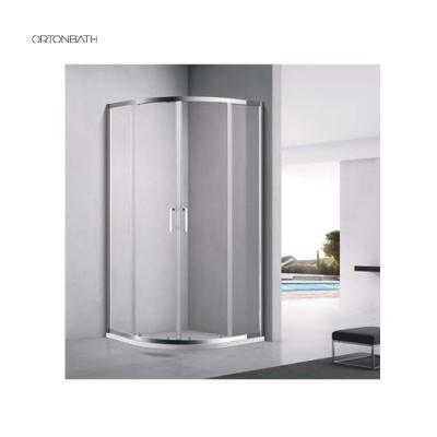 China Modern Quarter Circle Shower Bathroom ORTONBATH Compartment Bathroom Set Glass Enclosure OTHQS004 for sale