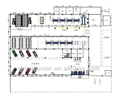 China CAR REPAIR WORKSHOP we can provide car workshop design and all auto maintenance equipment installation serive for sale