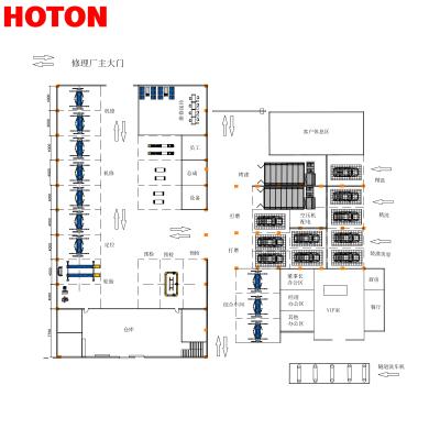 China 1500 sqm auto repair shop design 1500 for sale