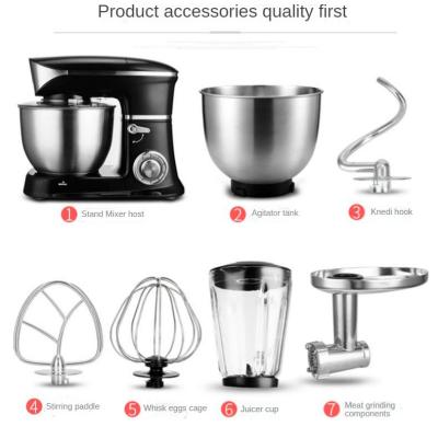 China Wholesale 6.5L Electric Mixer Chopper Meat Grinder Egg Beater Automatic Cake Baking Bread Dough Stand Mixer Ejector Knob for sale