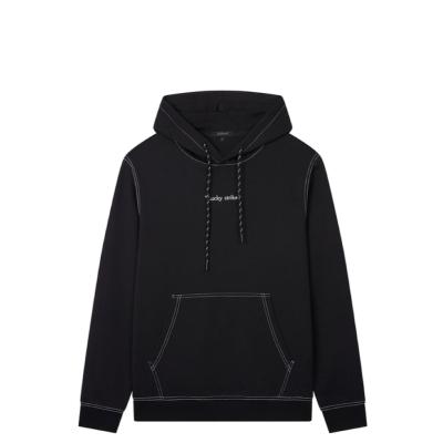 China Anti-wrinkle autumn and winter hot sale custom letter embroidered pocket hoodie for sale