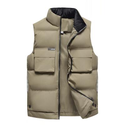 China Anti-wrinkle 2021 winter men's clothing warm cotton vest coat plus size men's coat cotton-padded vest M-6XL for sale