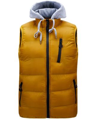 China 2021 Anti-wrinkle men's vest spring fashion hooded detachable new trend hot men's coat and autumn leisure youth vest for sale