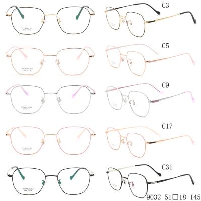 China For Reading Glass Fashion High Quality Computer Glasses Blue Lightweight Eyewear Anti Raw Pure Titanium Eyeglass Frames Optical Frames for sale