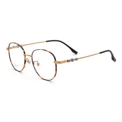 China For Reading Glass Fashion High Quality Computer Glasses Blue Lightweight Eyewear Anti Raw Pure Titanium Eyeglass Frames Optical Frames for sale