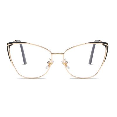 China For Cat Eyes Frame Optical Frames Glass Light Blue Metal Fashion High Quality Custom Made Wholesale Reading Glass for sale