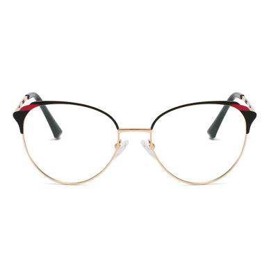 China For Reading Glasses Best Quality Selling Blue Light Blocking Glasses Shape Woman Frames Metal Cat Eye Optical Frame for sale