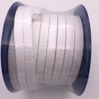 China Oil Material White Braided PTFE Gland Packing for Pump Seal in Sizes 3*3mm to 60*60mm for sale