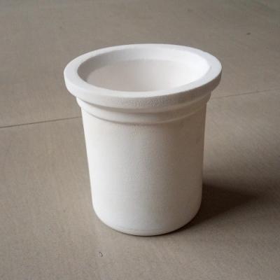 China High Temperature Resistant Alumina Ceramic Crucible Bulk Density 1.85 for Customizable for sale