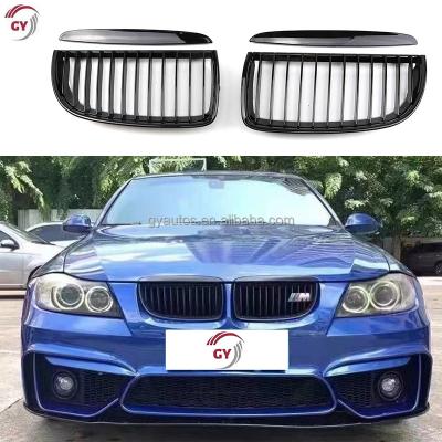 China ABS Automotive Parts Single Line Car Grill For BMW 3 Series E90 2005-2007 ABS Black Front Gloss Grille for sale