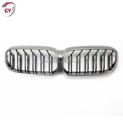 China ABS Genuine Automotive Parts For BMW 5 Series G30 LCI 2021-IN Dual Slats Silver Color Grille for sale