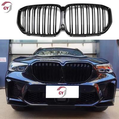 China ABS Gloss Black Double Slat Center Grille Mesh Front Bumper Grille For BMW X5 Series G05 2019+ Replacement for sale