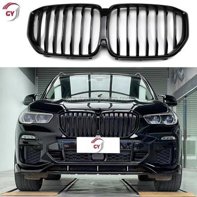 China ABS Gloss Black Single Slat Center Grill Mesh Front Bumper Grille For BMW X5 Series G05 2019+ Replacement for sale