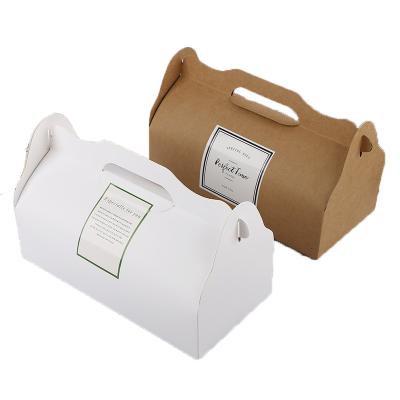 China 10pcs/bag XL Size Recyclable Cardboard Item Box For Muffin Cake Sandwich Bread Ice Cream Carrying Portable Food Box Insert INCLUDED for sale