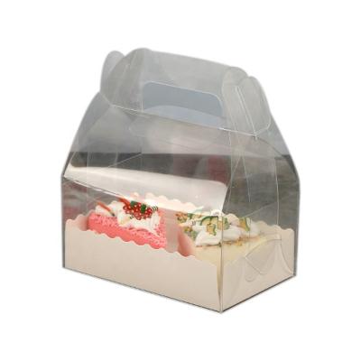 China 10pcs/bag Various Size Transparent Box Recyclable For Muffin Cake Sandwich Bread Ice Cream Carrying Portable Food Box Insert INCLUDED for sale