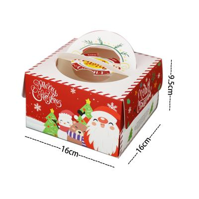 China 2021 Recyclable 10pcs/bag Dropshipping Christmas Custom Cake Box With Handle 16*16*9.5 Inch Cakes 6 Box Amazon Branded Box for sale