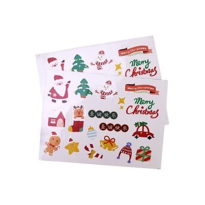 China 10pcs/bag Or 80pcs/bag Waterproof Christmas Gift Sticker Pack Waterproof Well-designed Decoration For Christmas Gift Eco-friendly for sale