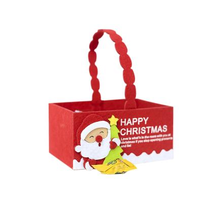 China 2pcs/bag Recyclable High Quality Nonwoven Bag For Christmas Candy Dessert Cookie Christmas Decoration Sweet Handbag for sale